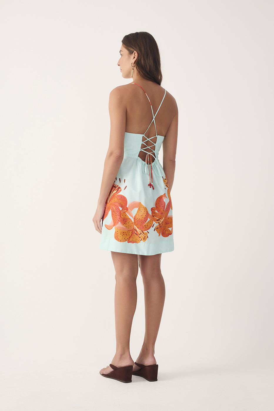 Vestido Tricoline Estampa Lírios_7