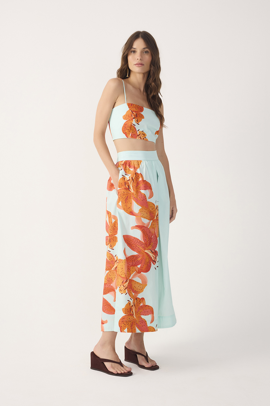 Conjunto Tricoline Estampa Lírios_3