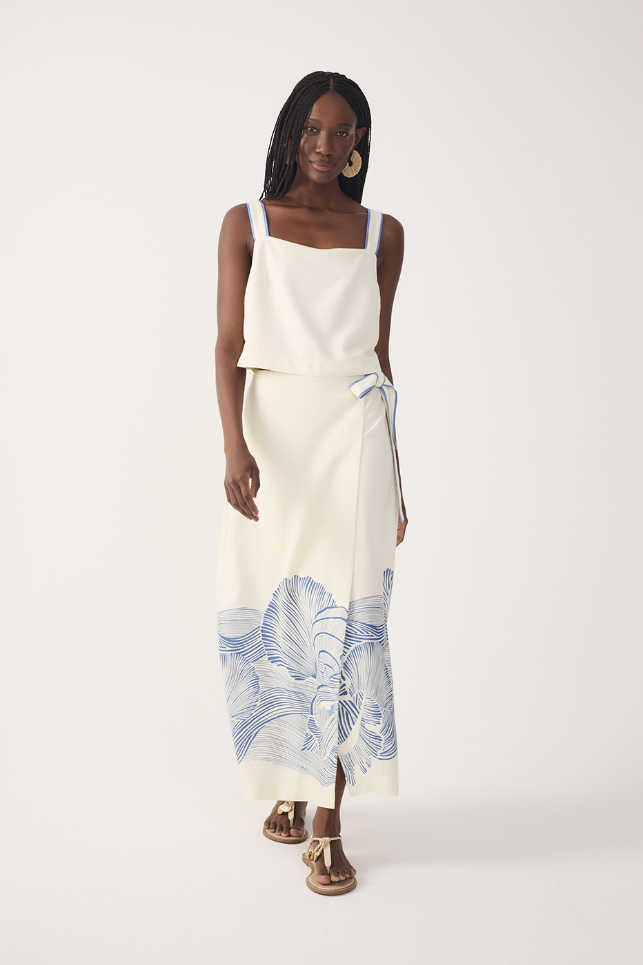Off-White Mergulho Top and Wrap Maxi Skirt Set_2