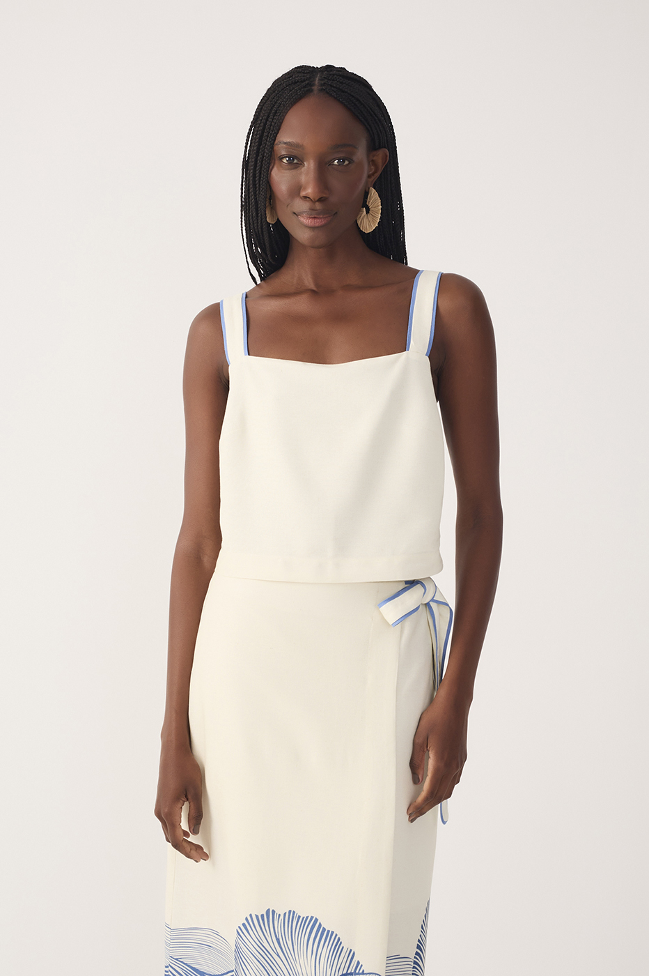 Off-White Mergulho Top and Wrap Maxi Skirt Set_4