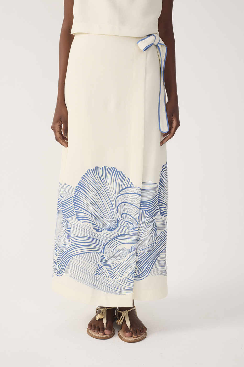 Off-White Mergulho Top and Wrap Maxi Skirt Set_6