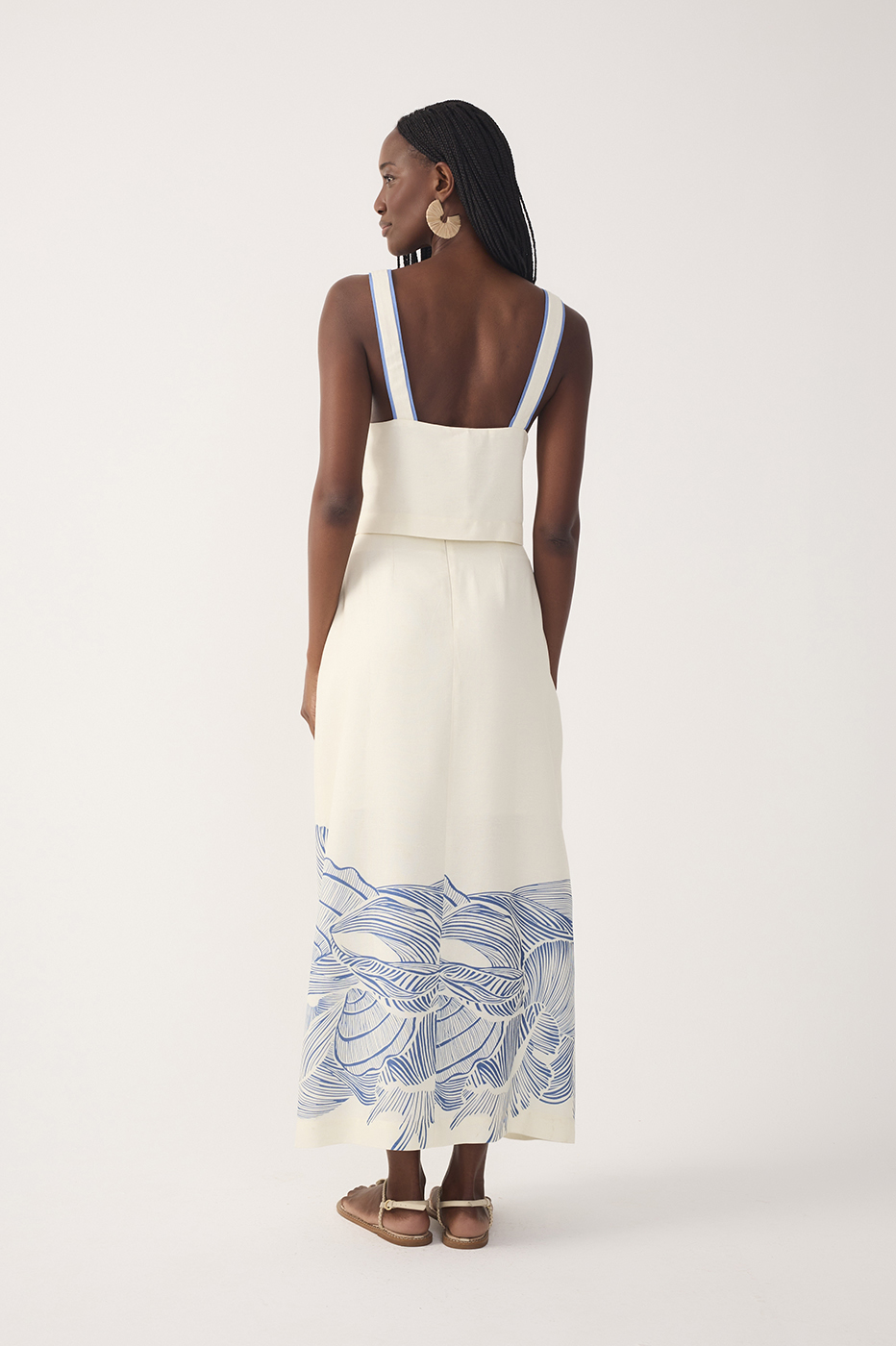 Off-White Mergulho Top and Wrap Maxi Skirt Set_8