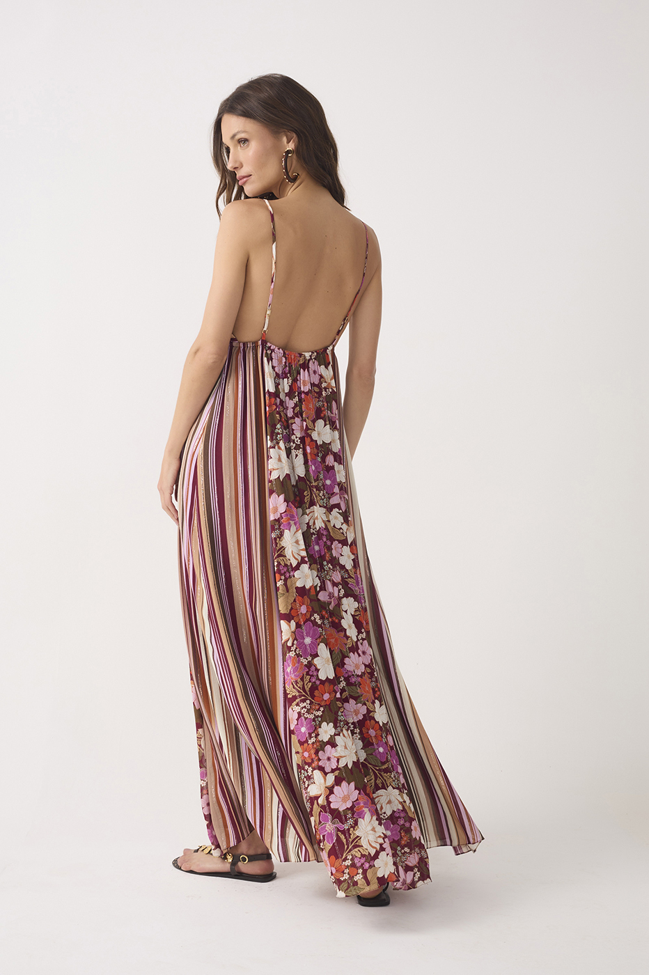 Mixed Jasmin Lurex Sleeveless Maxi Dress_6