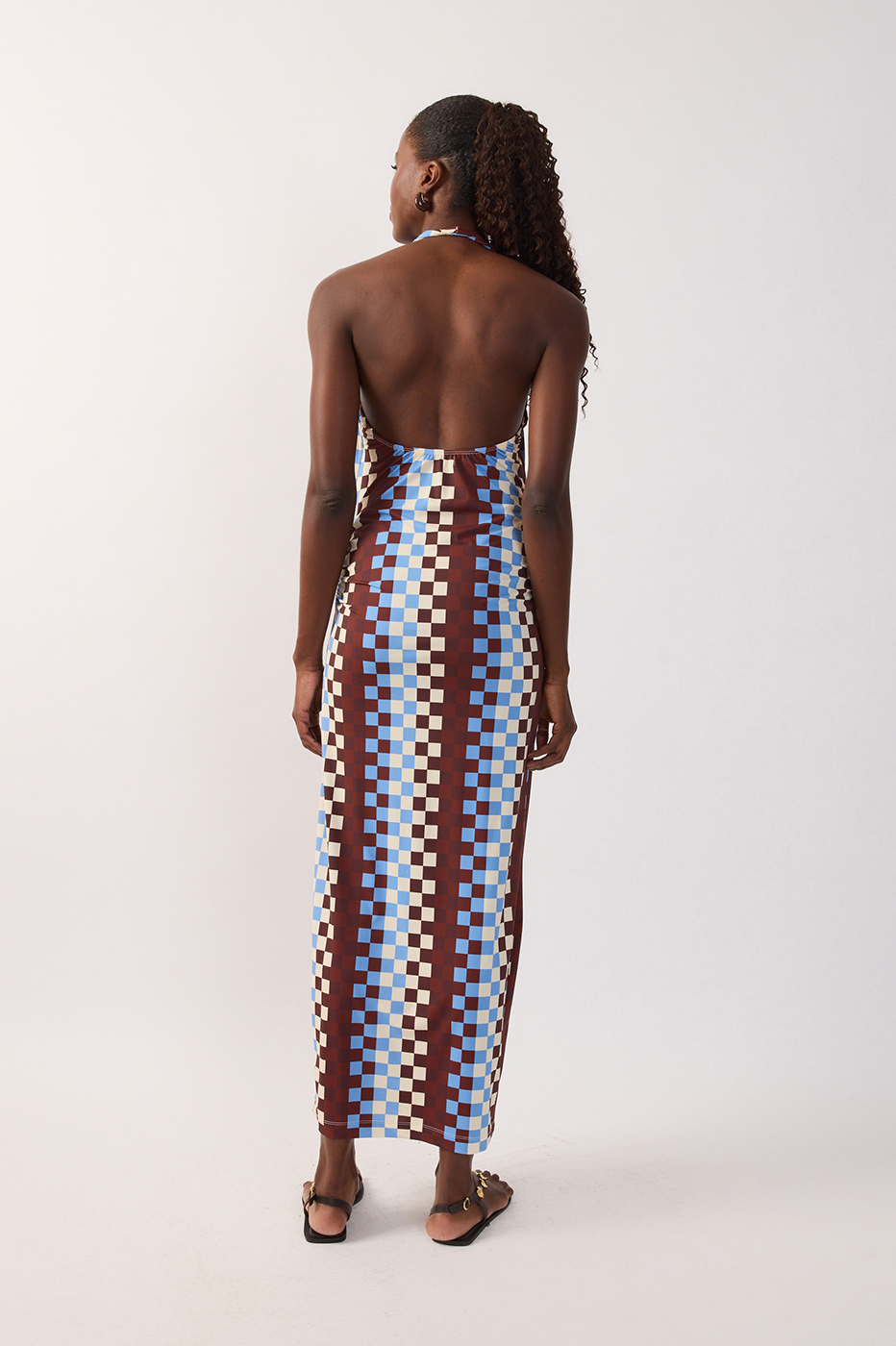 Multicolor Harmonia High Neck Open Back Jersey Maxi Dress_6
