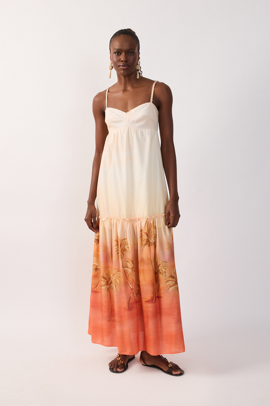 Off-White Beaded Bodice Smock Maxi Dress_2
