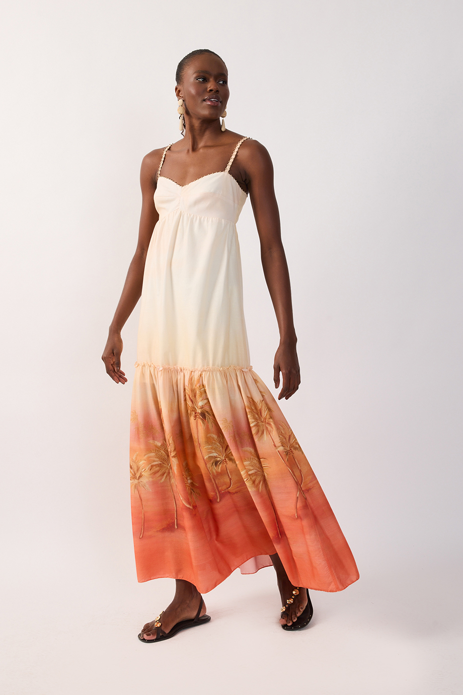 Off-White Beaded Bodice Smock Maxi Dress_3