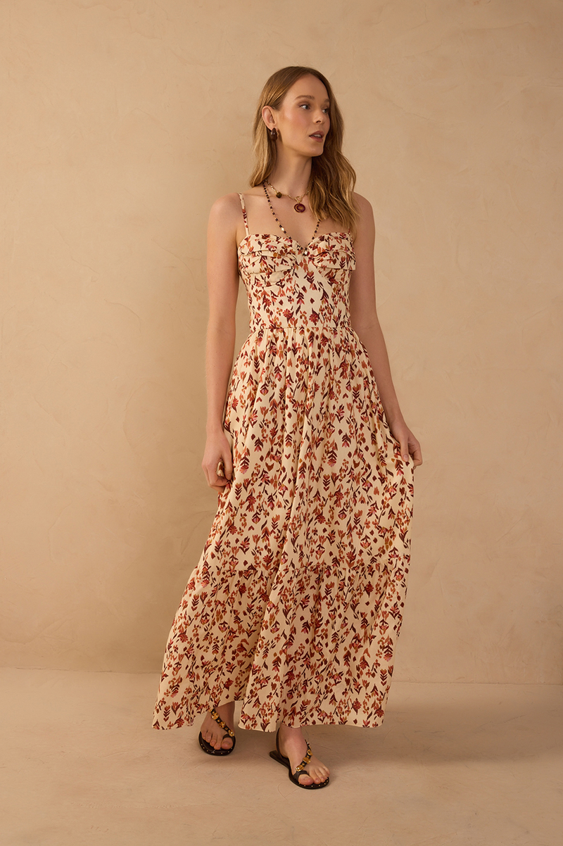 Off-White Smocked Back Maxi Dress_1