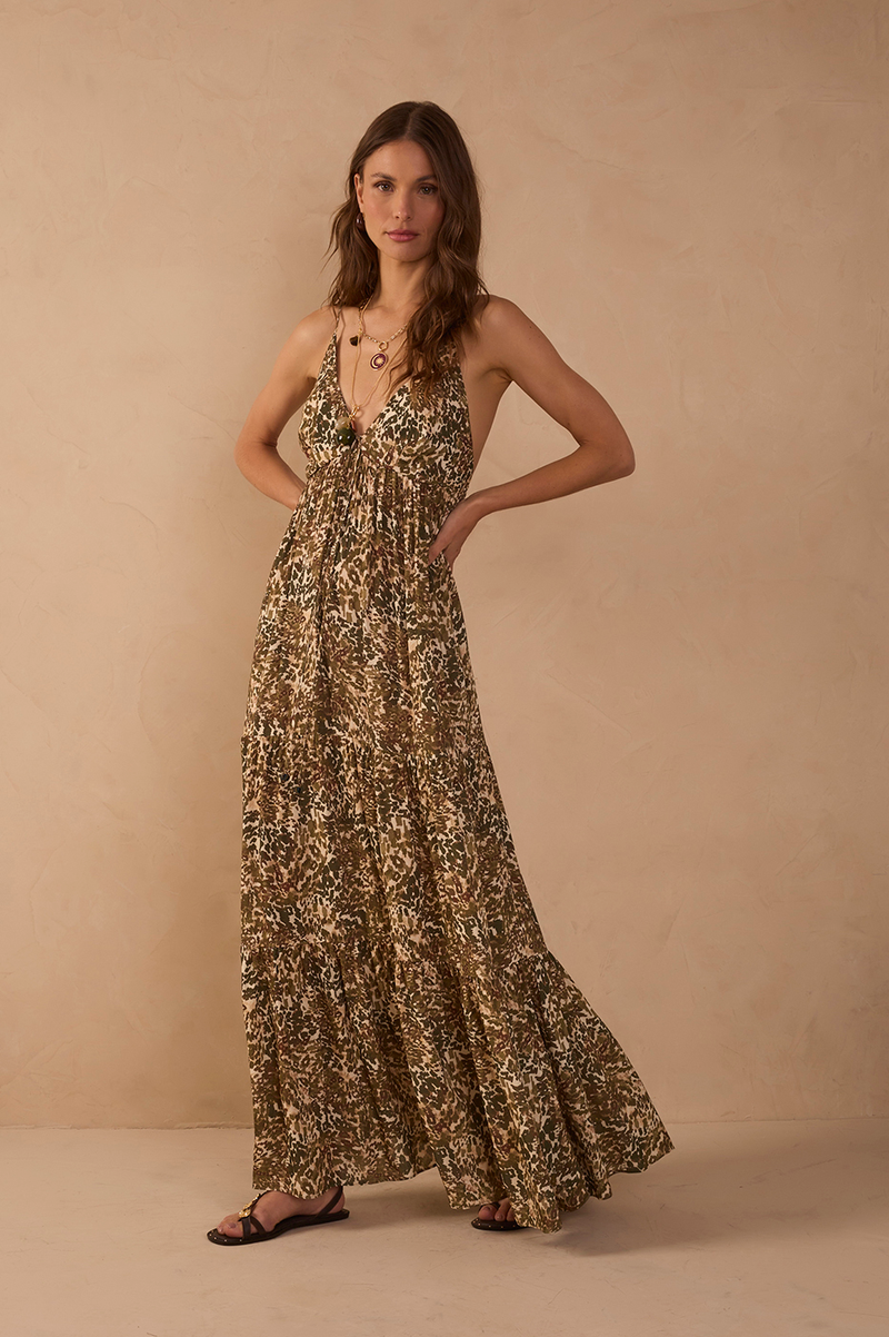 Green Open Back Maxi Dress_1