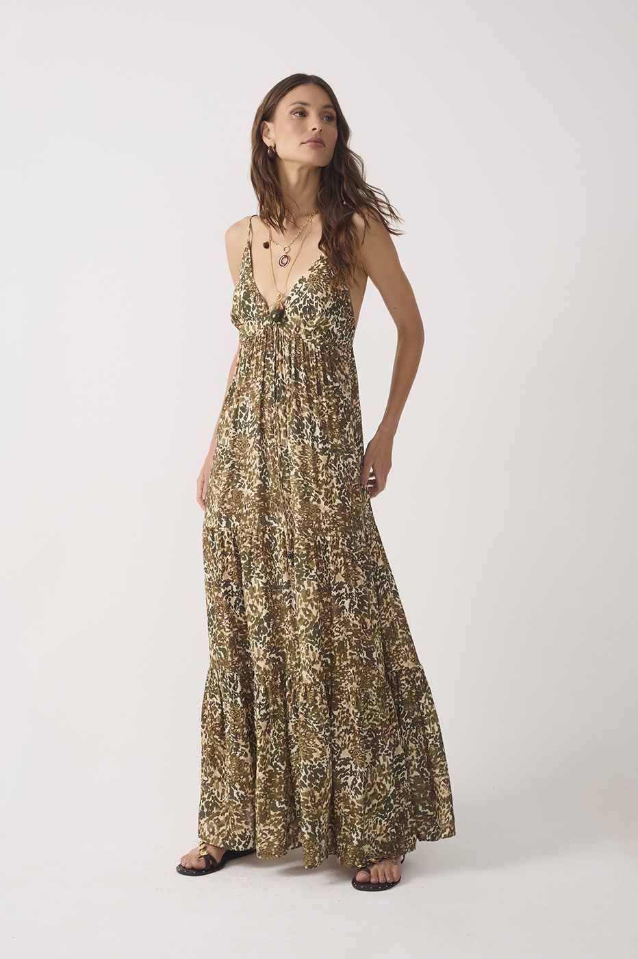 Green Open Back Maxi Dress_2