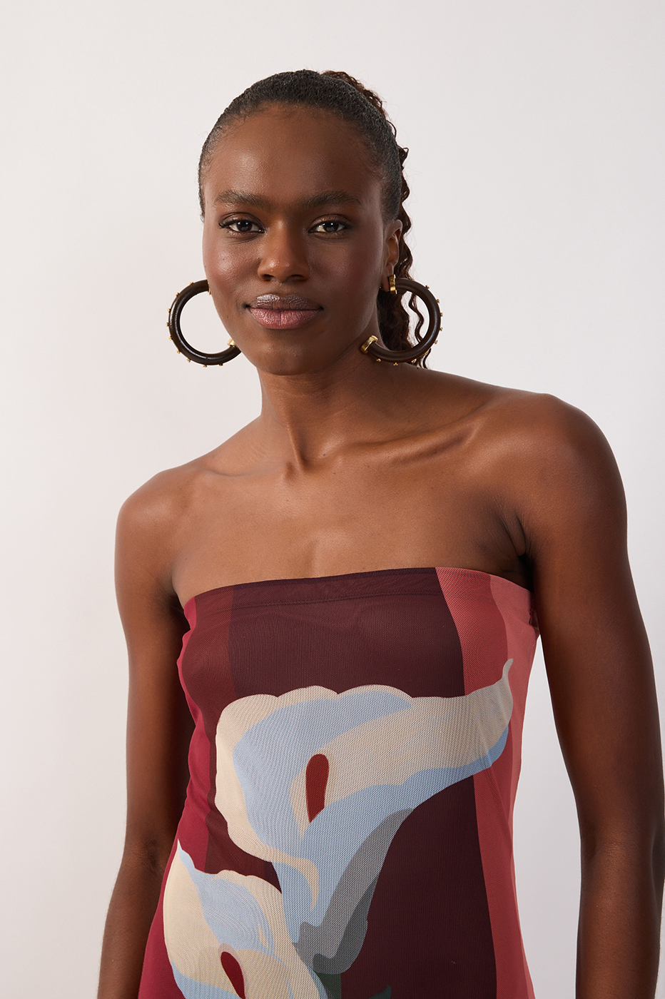 Multicolor Brisa Strapless Tulle Maxi Dress_5