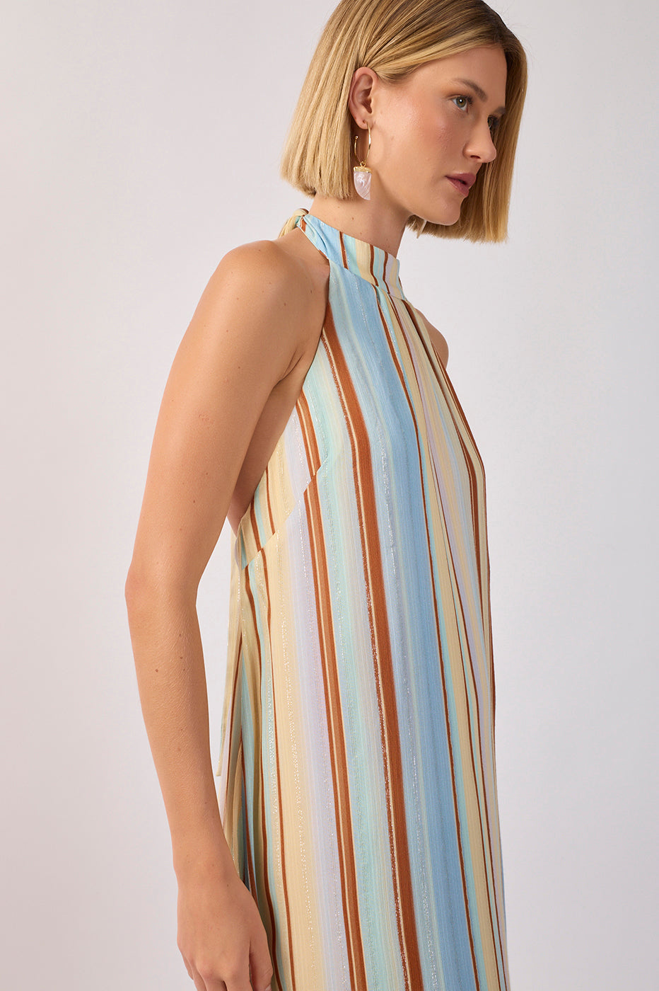 Long Lurex Print Listra Céu Dress_3