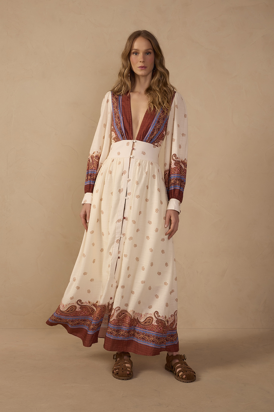 Poem Button-Front Maxi Dress_1