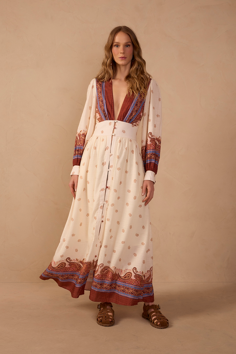Poem Button-Front Maxi Dress_1