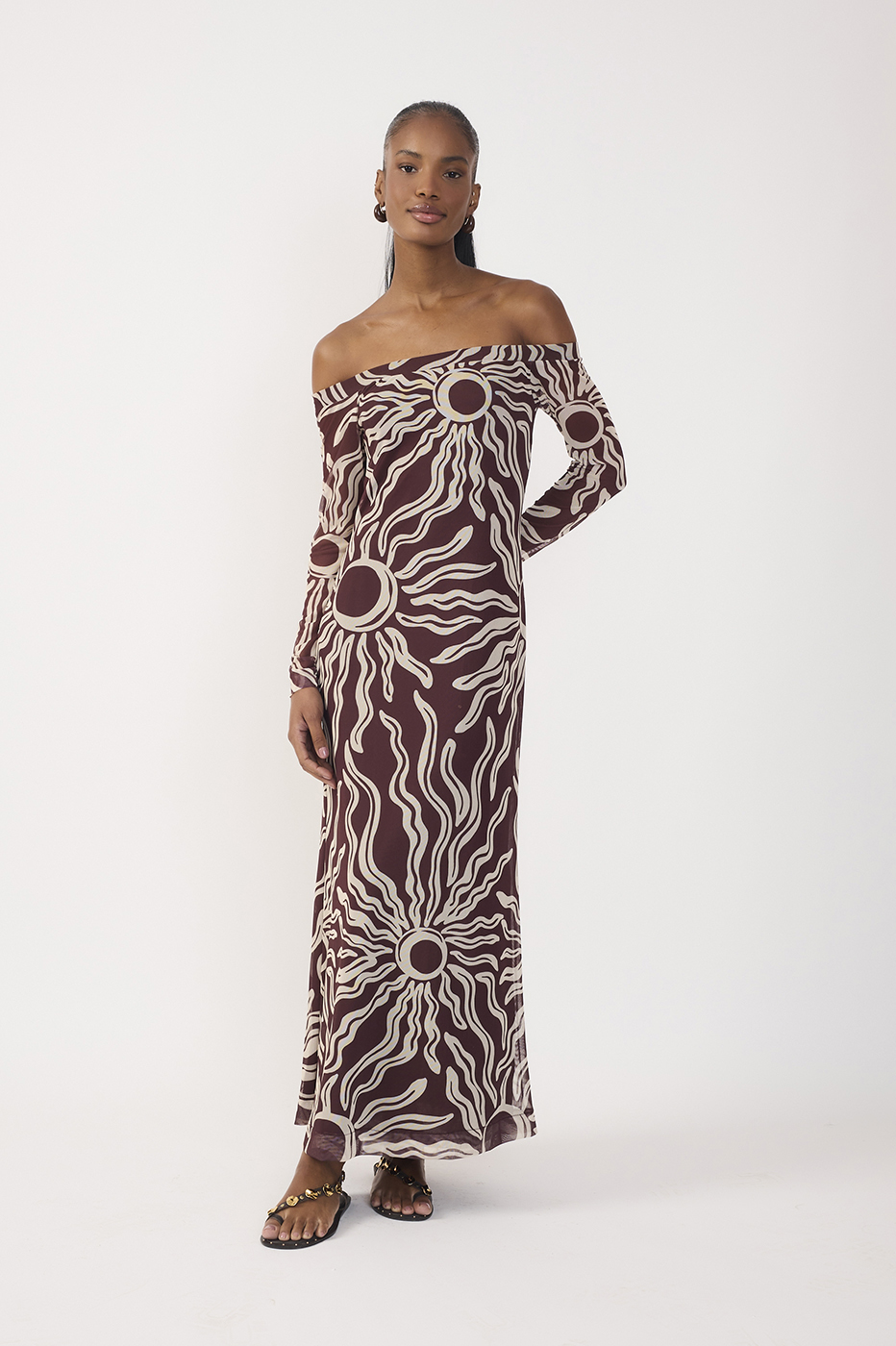 Cropped Tulle Solis Print Dress_4
