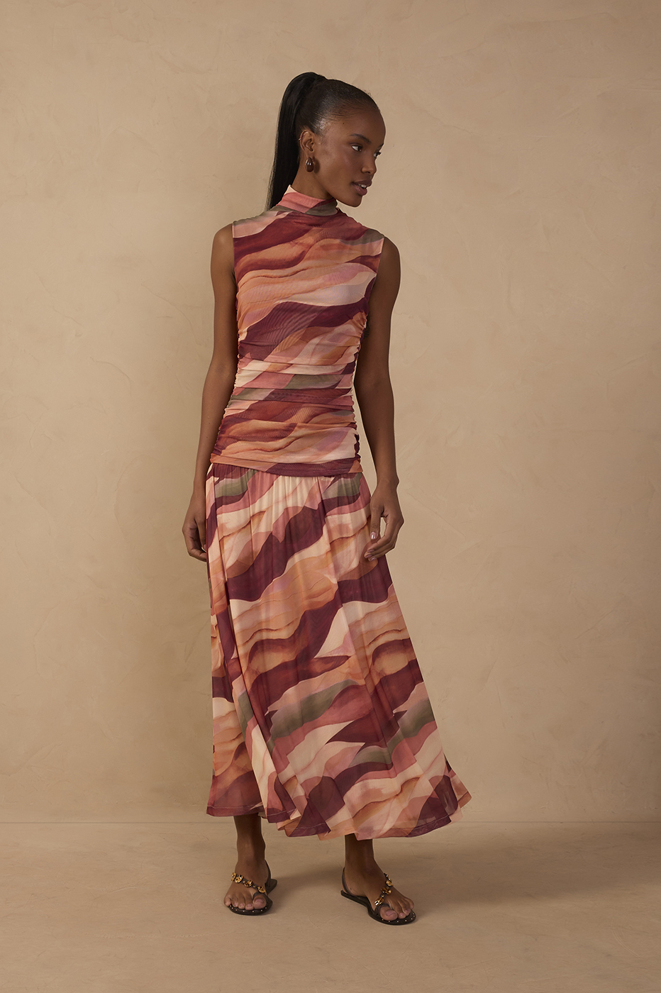 Tulle Dunas Print Dress_1
