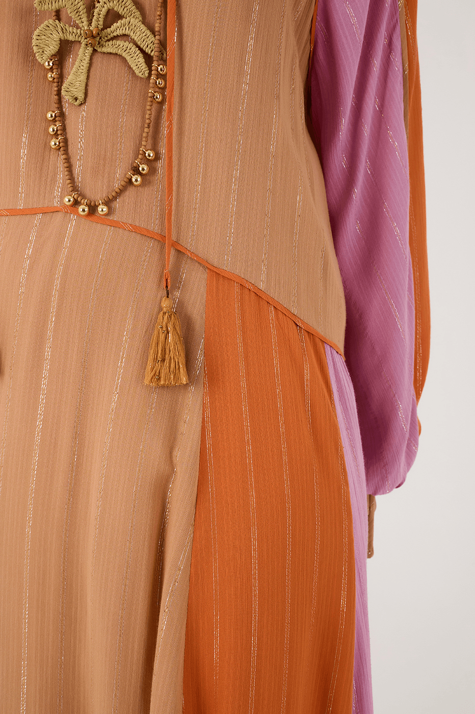 Multicolor Lurex Relaxed Maxi Dress