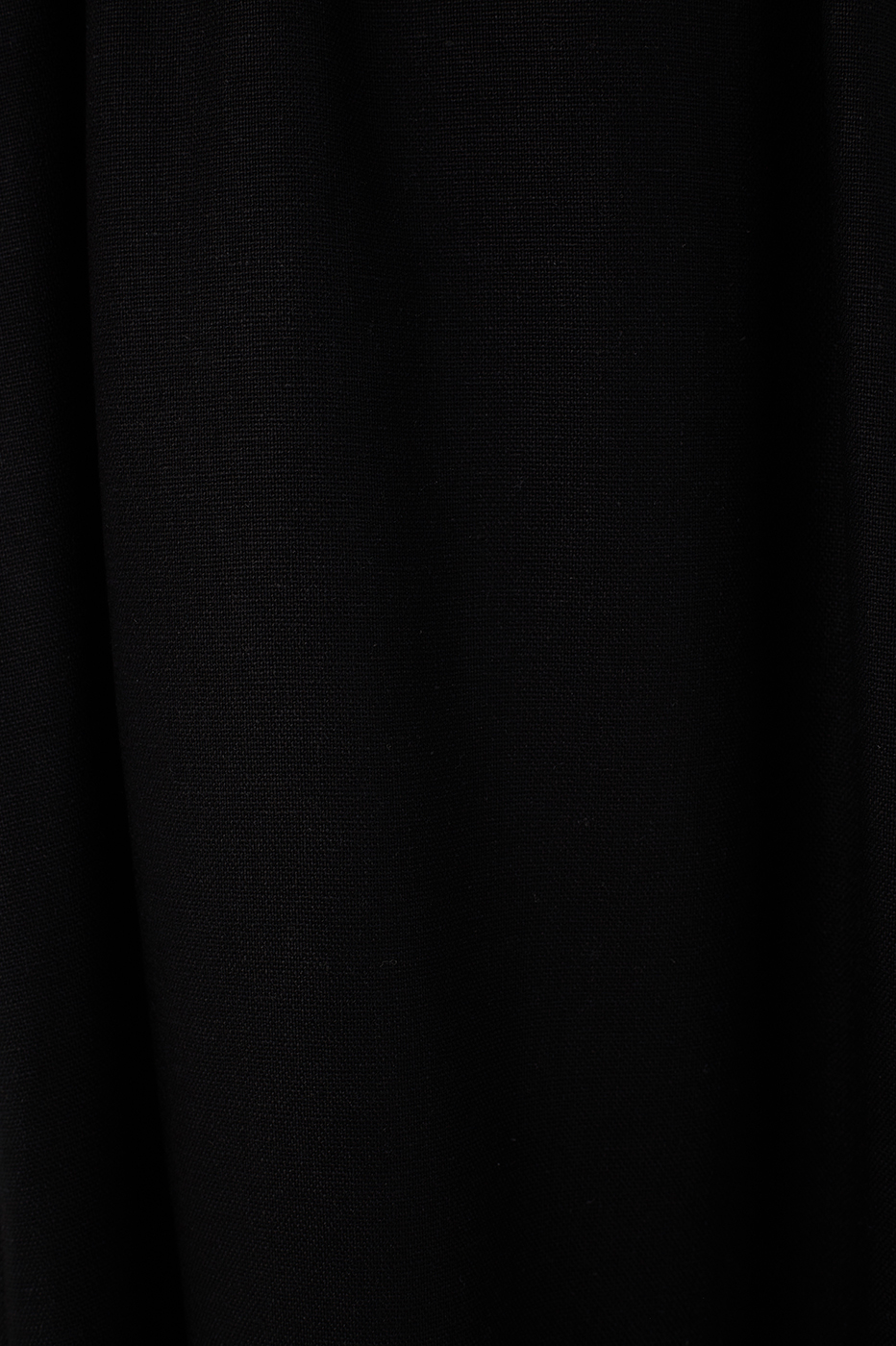 Black One-Shoulder Draped Linen Maxi Dress