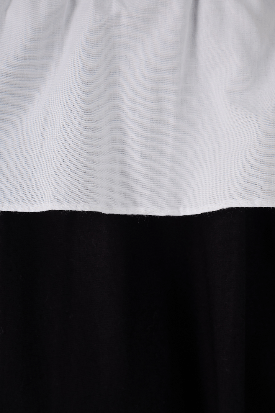 Black And White Embroidered Coqueiros Ties Cotton Maxi Dress