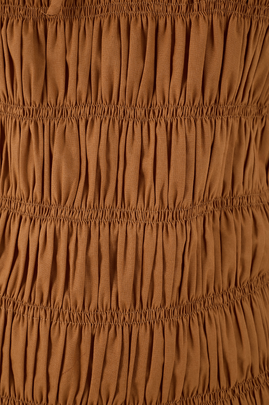 Beige Leme Smocked Ruffle Sleeveless Mini Dress