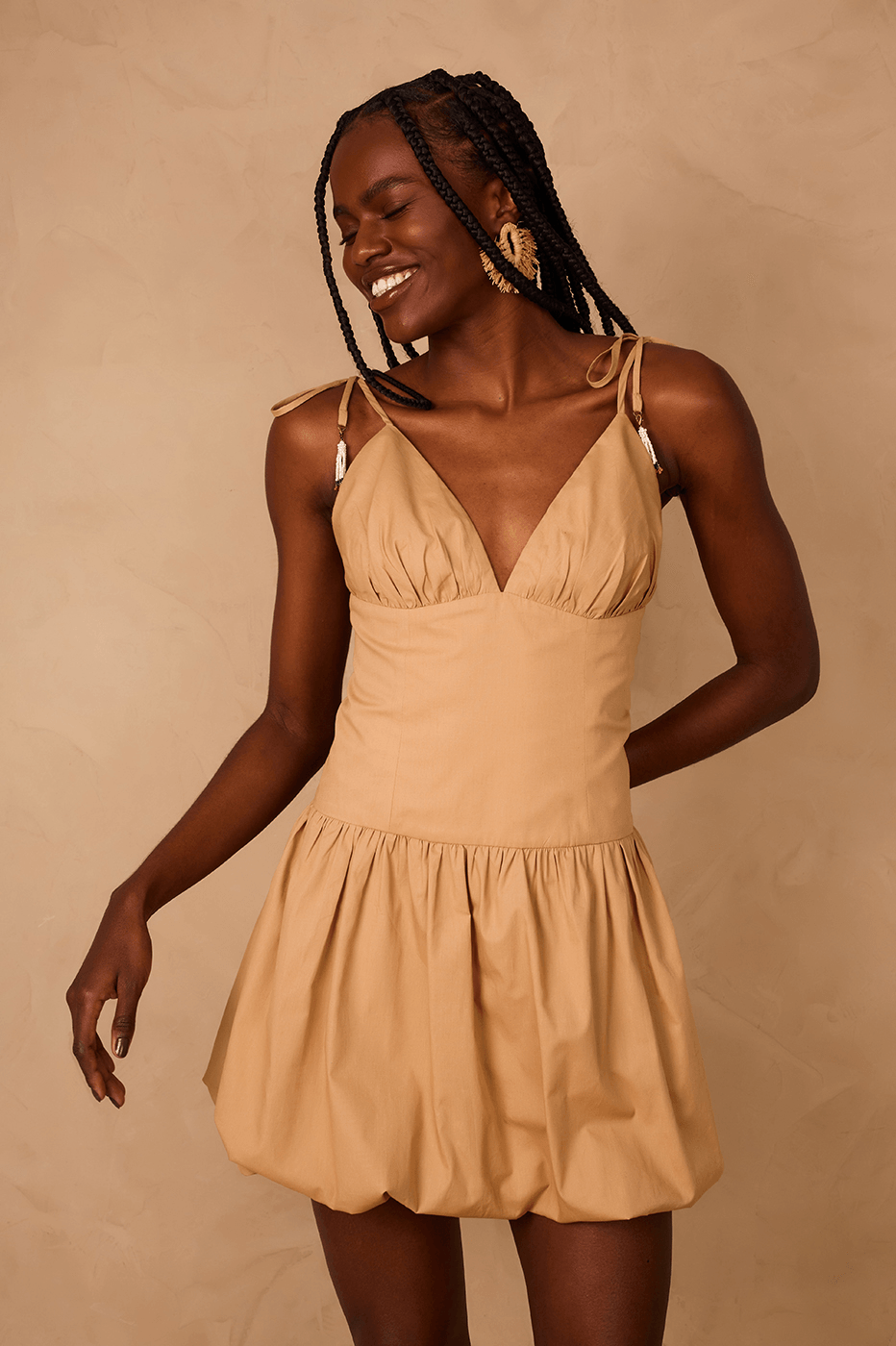 cotton balloon sleeve dress Balloon sleeve cotton dress white  TOTEME