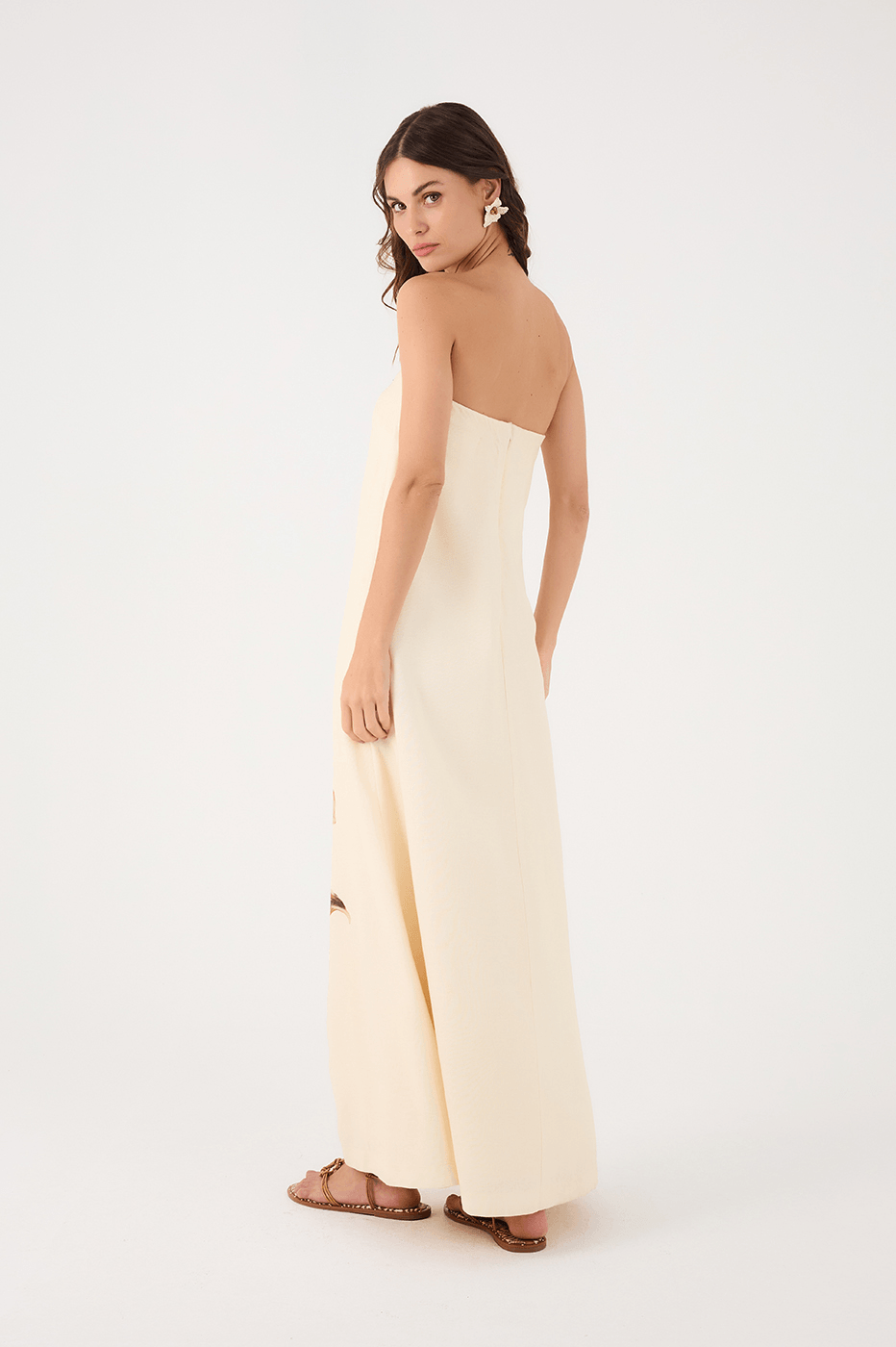 Off-White Polen Strapless Linen Maxi Dress in Off-white Polen | Dress To Off-White Polen Strapless Linen Maxi Dress in Off-white Polen | Dress To