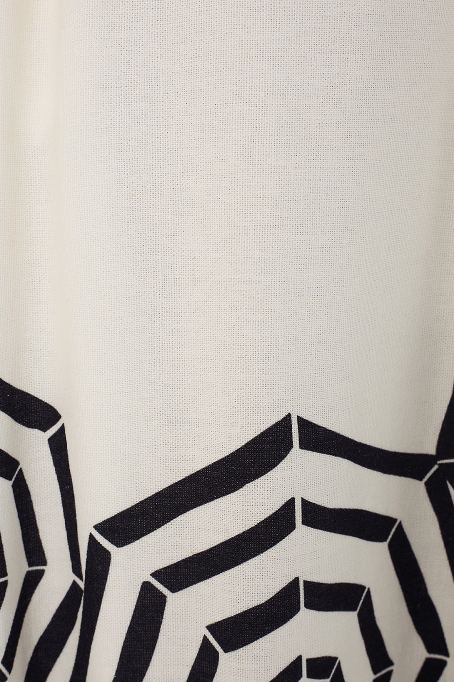 Off-White Praia V Neck Side Pockets Midi Dress