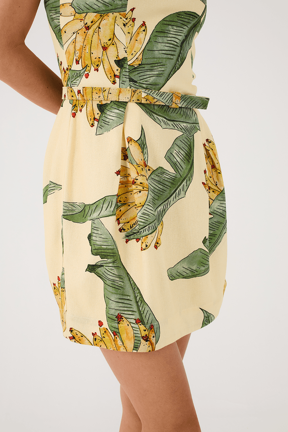 Strapless Paradise Print Dress