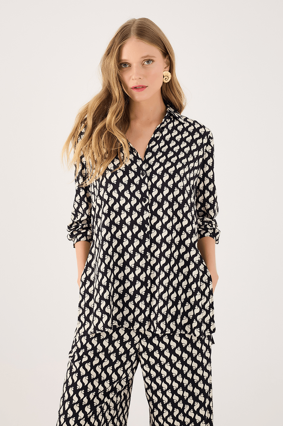 Crepe Blouse In Coastal Print_1