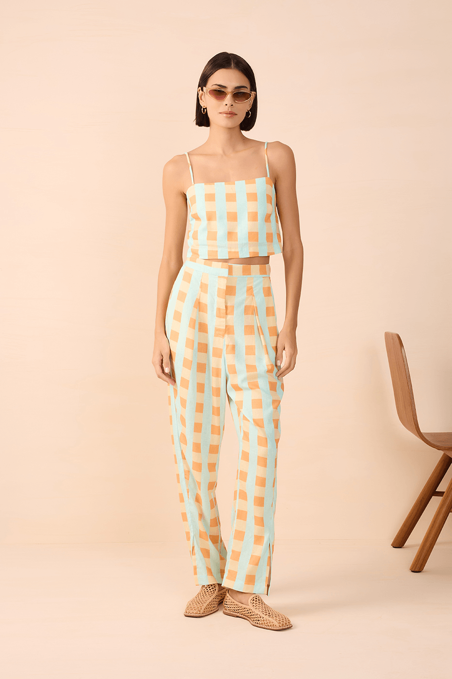 Serena Print Linen Top