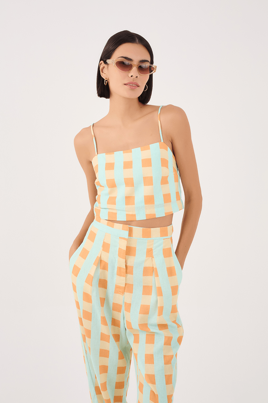 Serena Print Linen Top