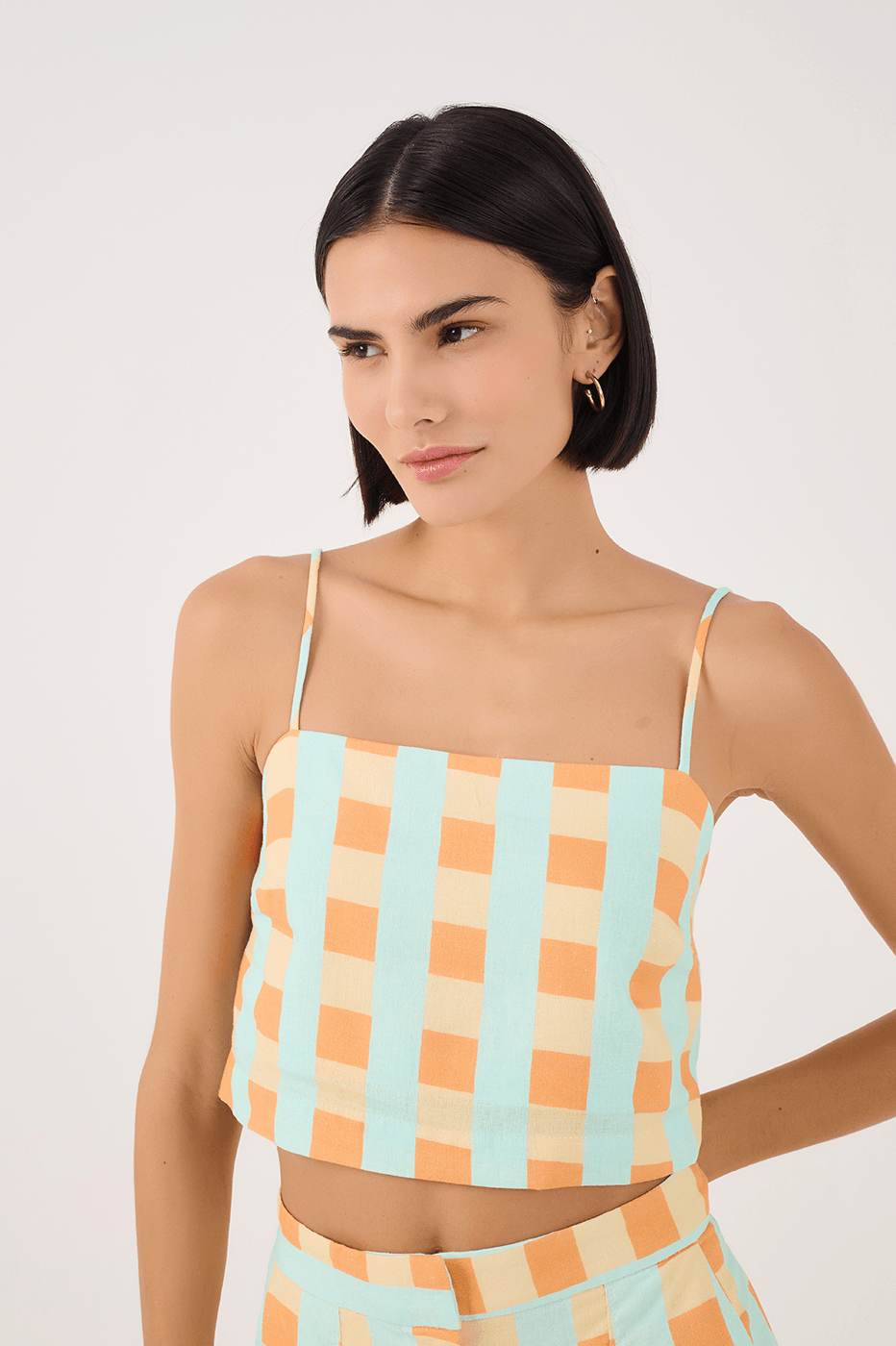 Serena Print Linen Top