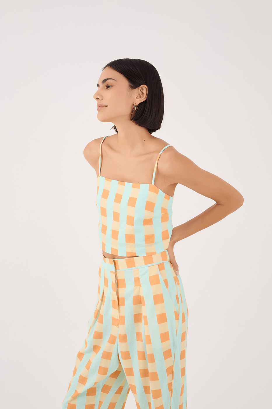 Serena Print Linen Top