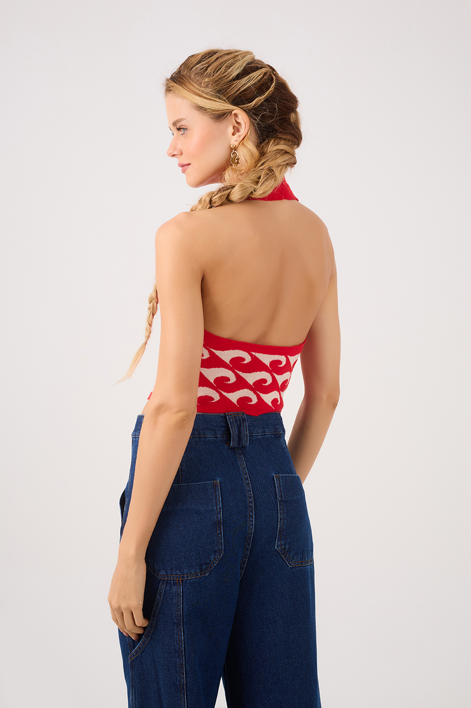 Wave Knit Halter Vest_5