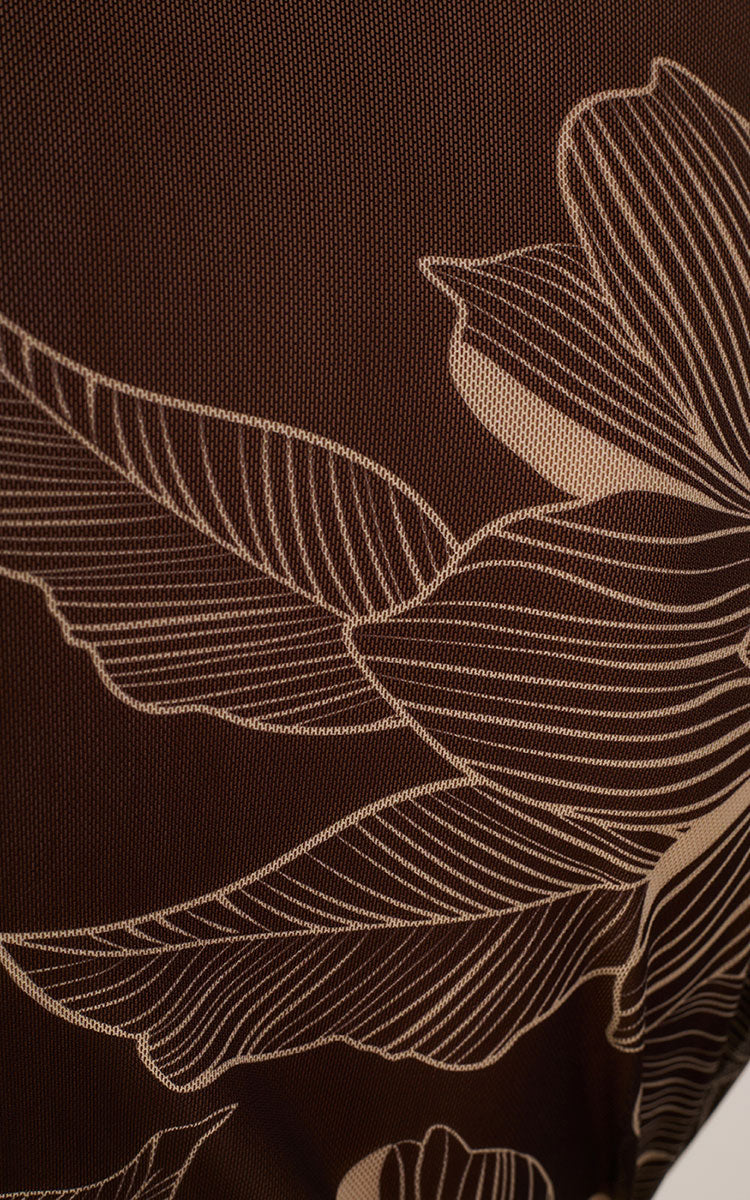 Brown Flora  Tulle Turtleneck_6