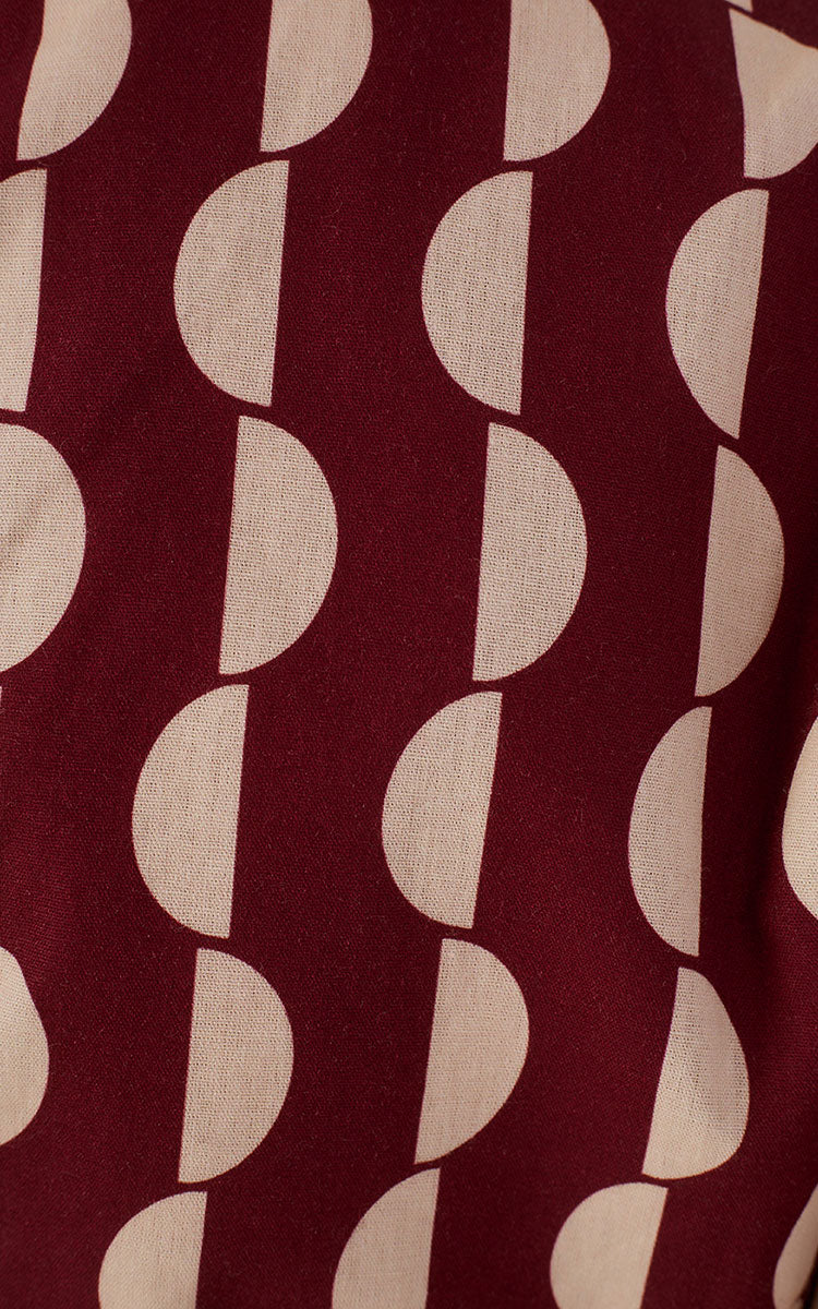 Peplum Tricoline Blouse Copa Print