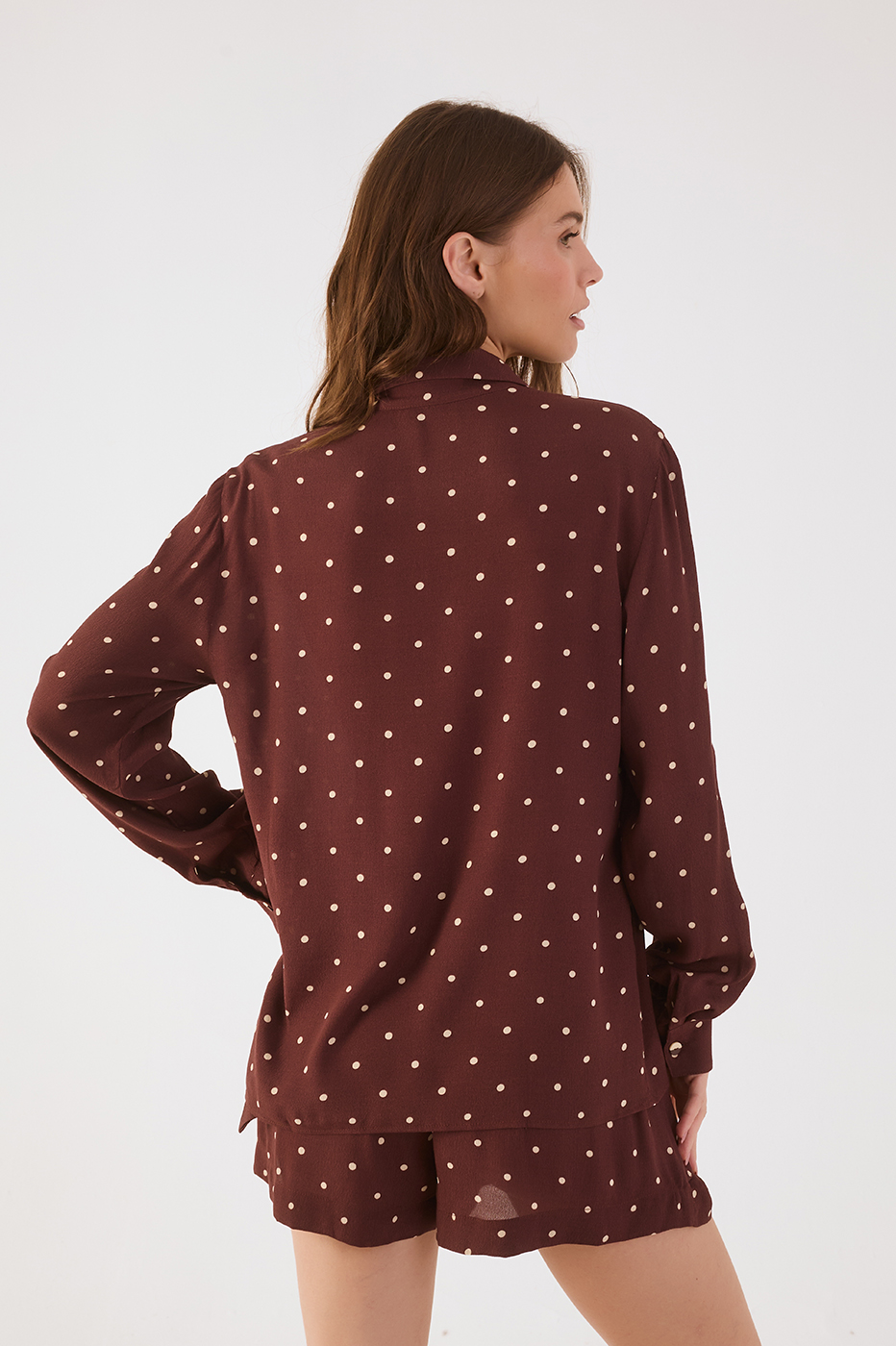 Brown Noite Collared Buttoned Shirt