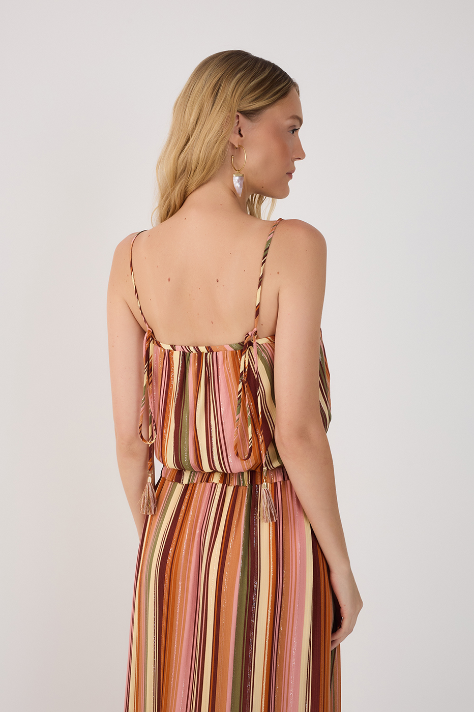 Bosque Print Lurex Balloon Blouse