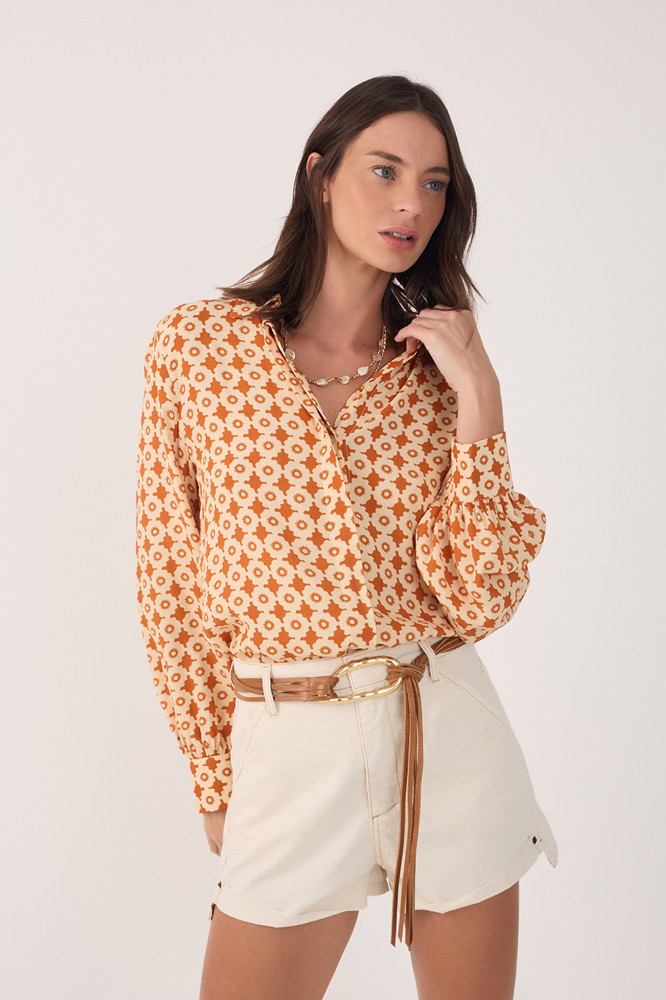 Camisa Crepe Print Melissa
