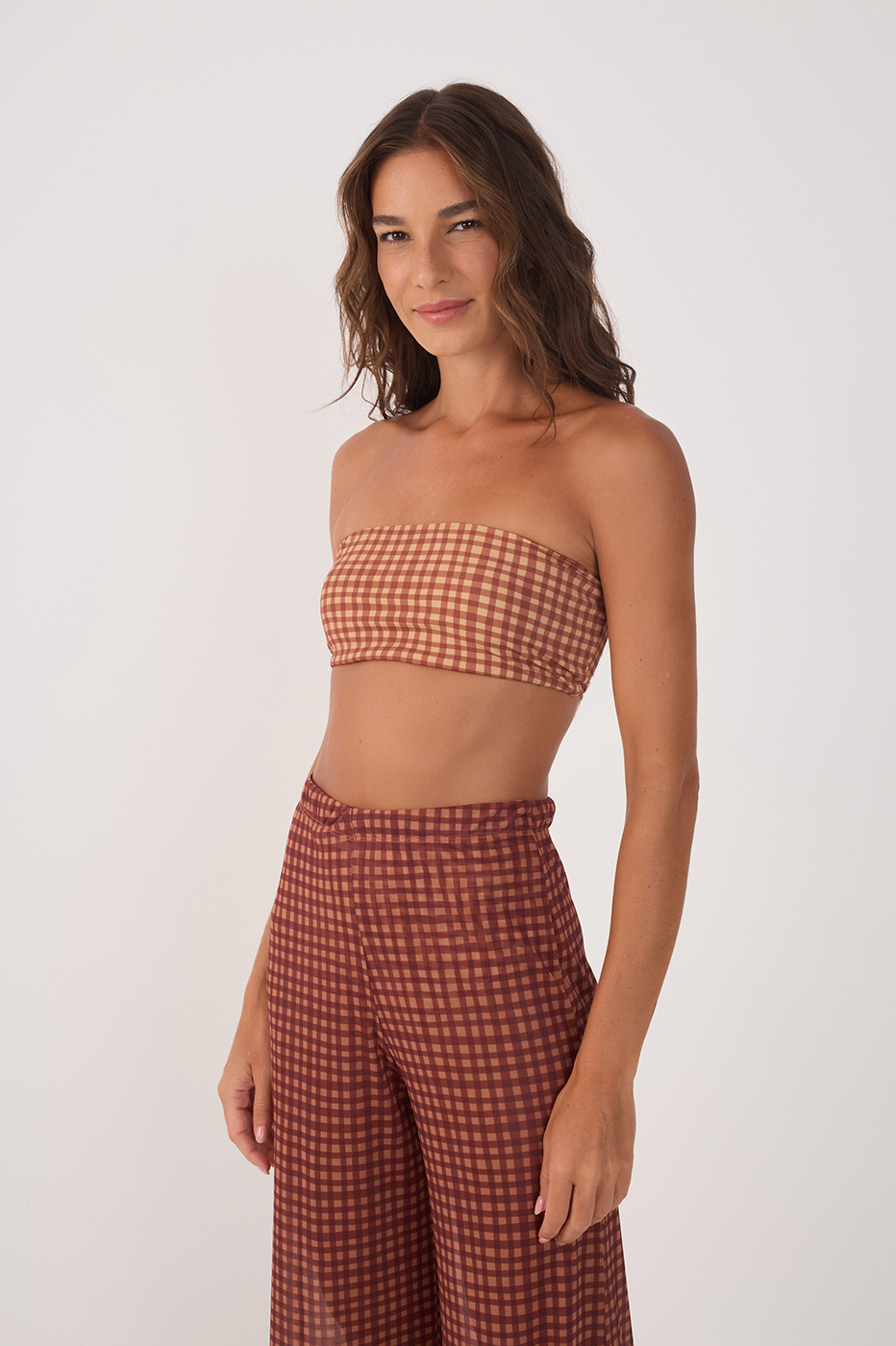 Túnica With Lenço Print Gingham