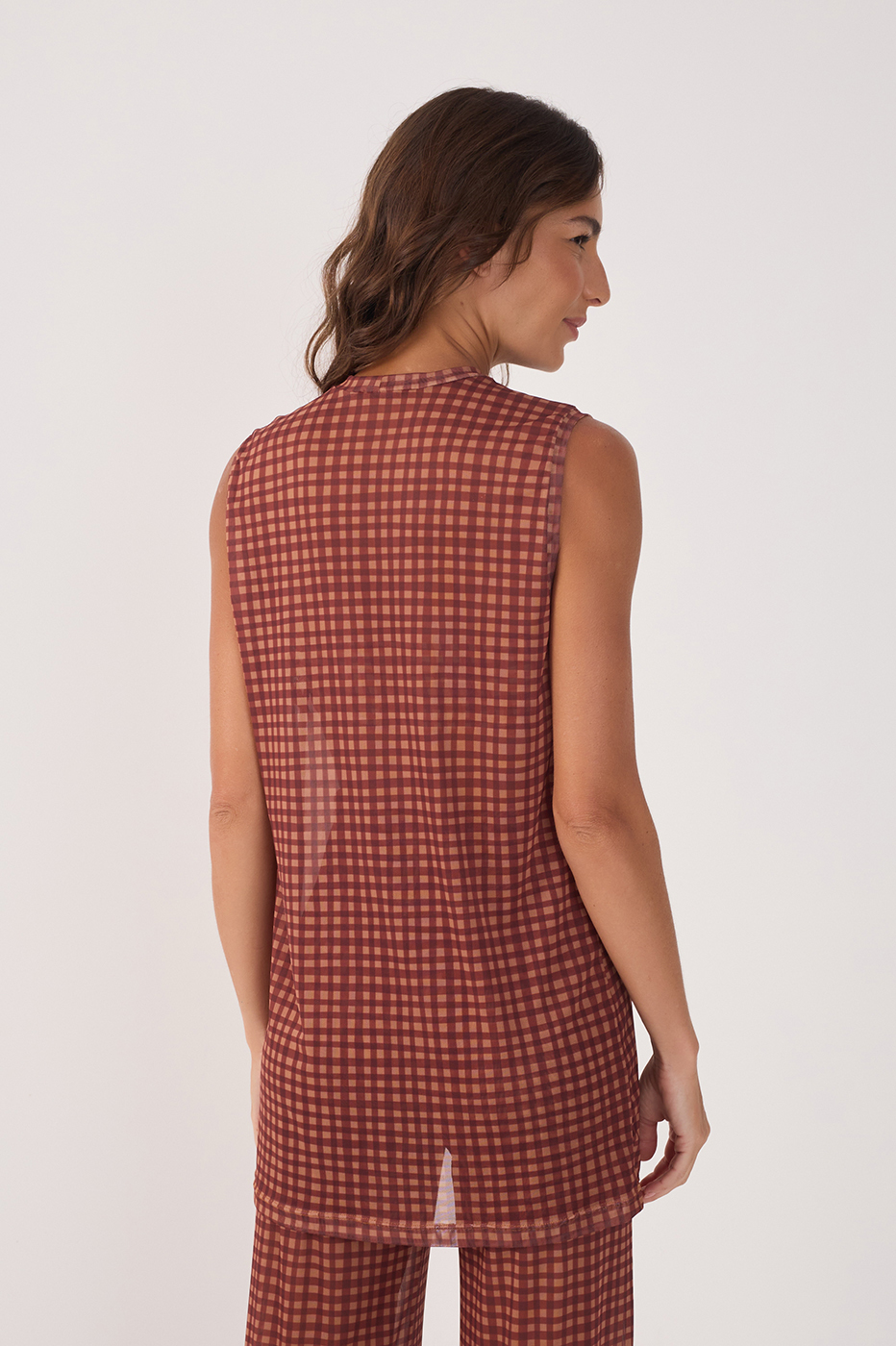 Túnica With Lenço Print Gingham_7