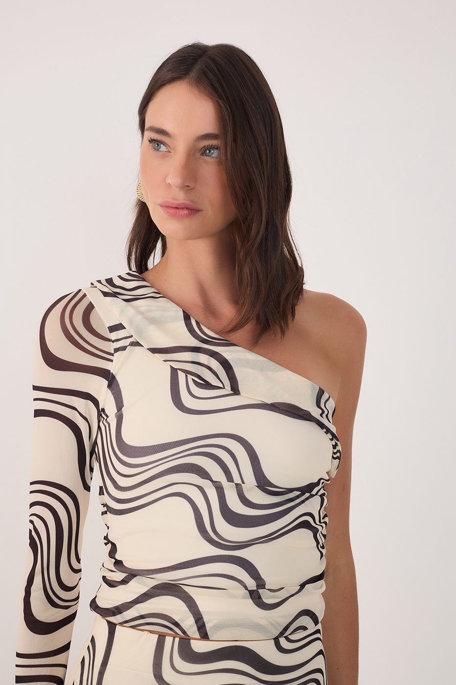 Fluir Print Tulle Blouse