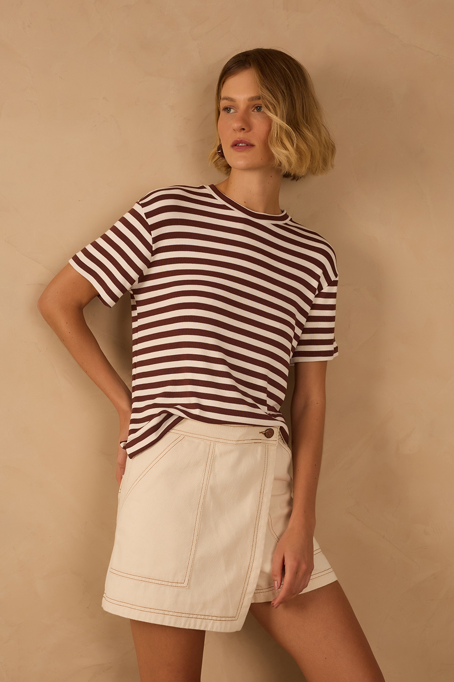 T-shirt Estampa Listra Cedro