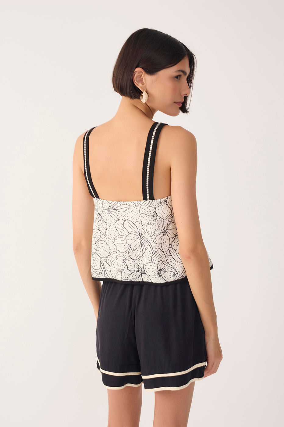 Linen Print Ponto A Ponto Top_5