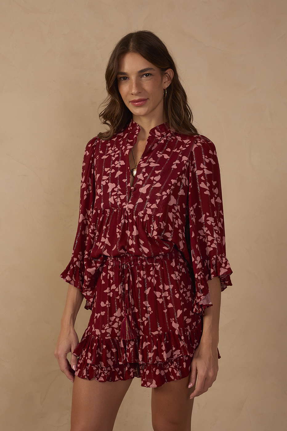 Lurex Cora Print Blouse_1