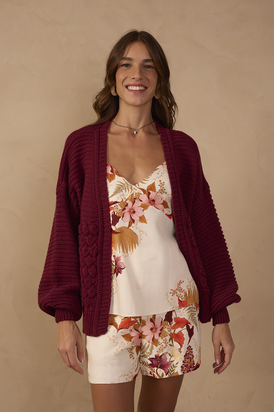 Linen Tie La Belle Print Blouse_1