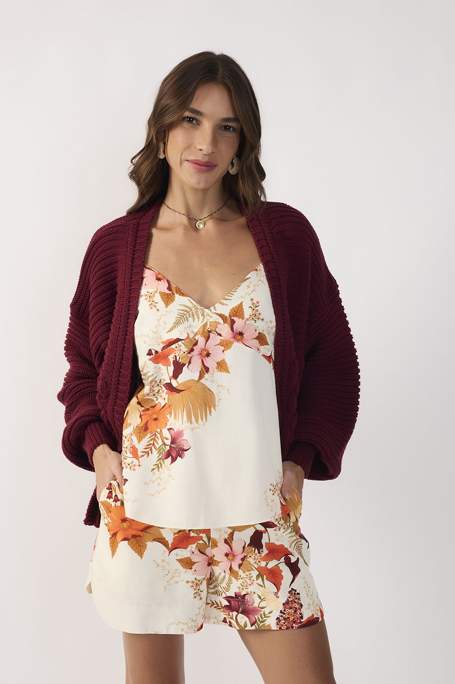 Linen Tie La Belle Print Blouse_2