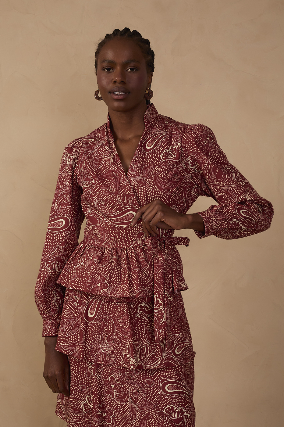 Wrap Crepúsculo Print Blouse_1