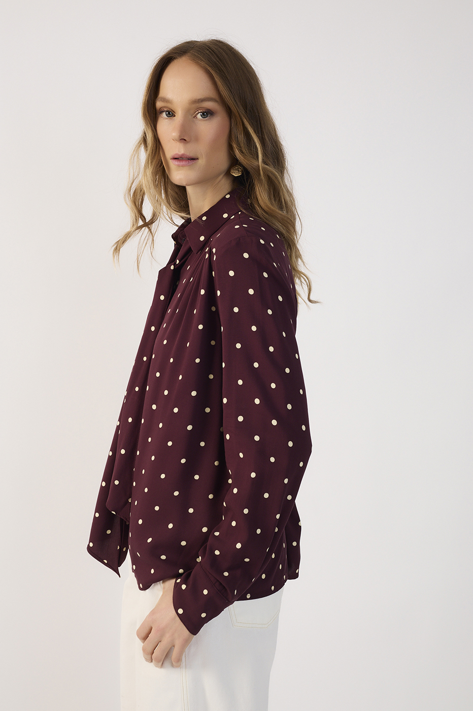 Nocturne Tie-Neck Shirt_3