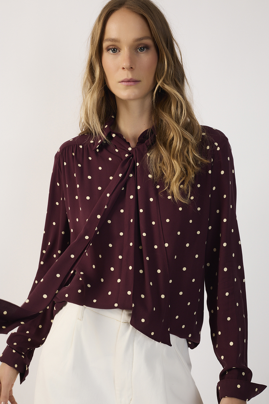 Nocturne Tie-Neck Shirt_4