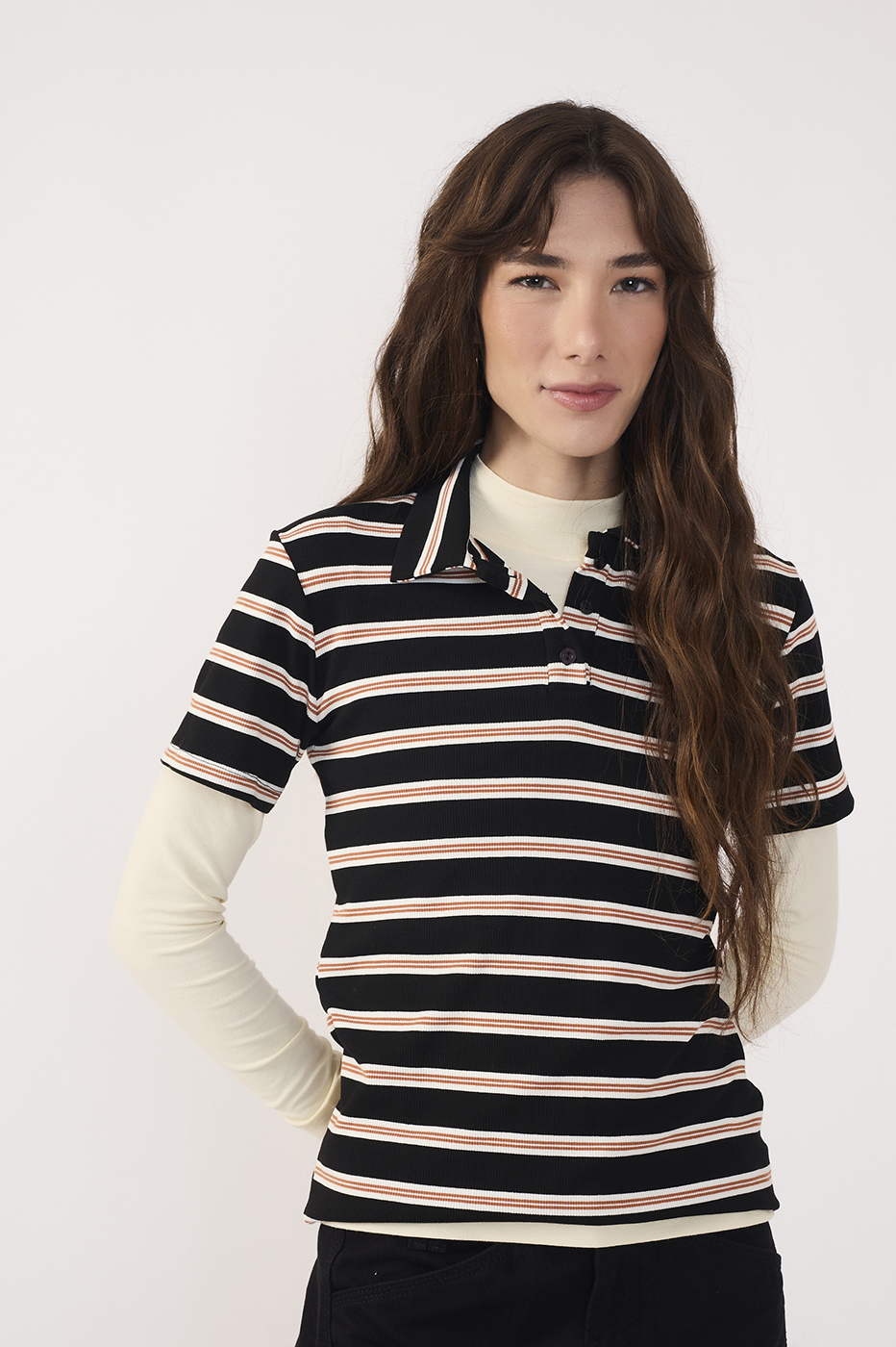 Striped Ribbed Polo_3